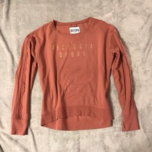 Victoria Sport Rose Pink Ruffle Sweatshirt 💖🌸✨